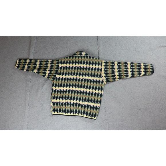 Patagonia Synchilla Mens Large Forest Carpet Tsnap Black Yellow Fleece Sweater - Picture 2 of 9